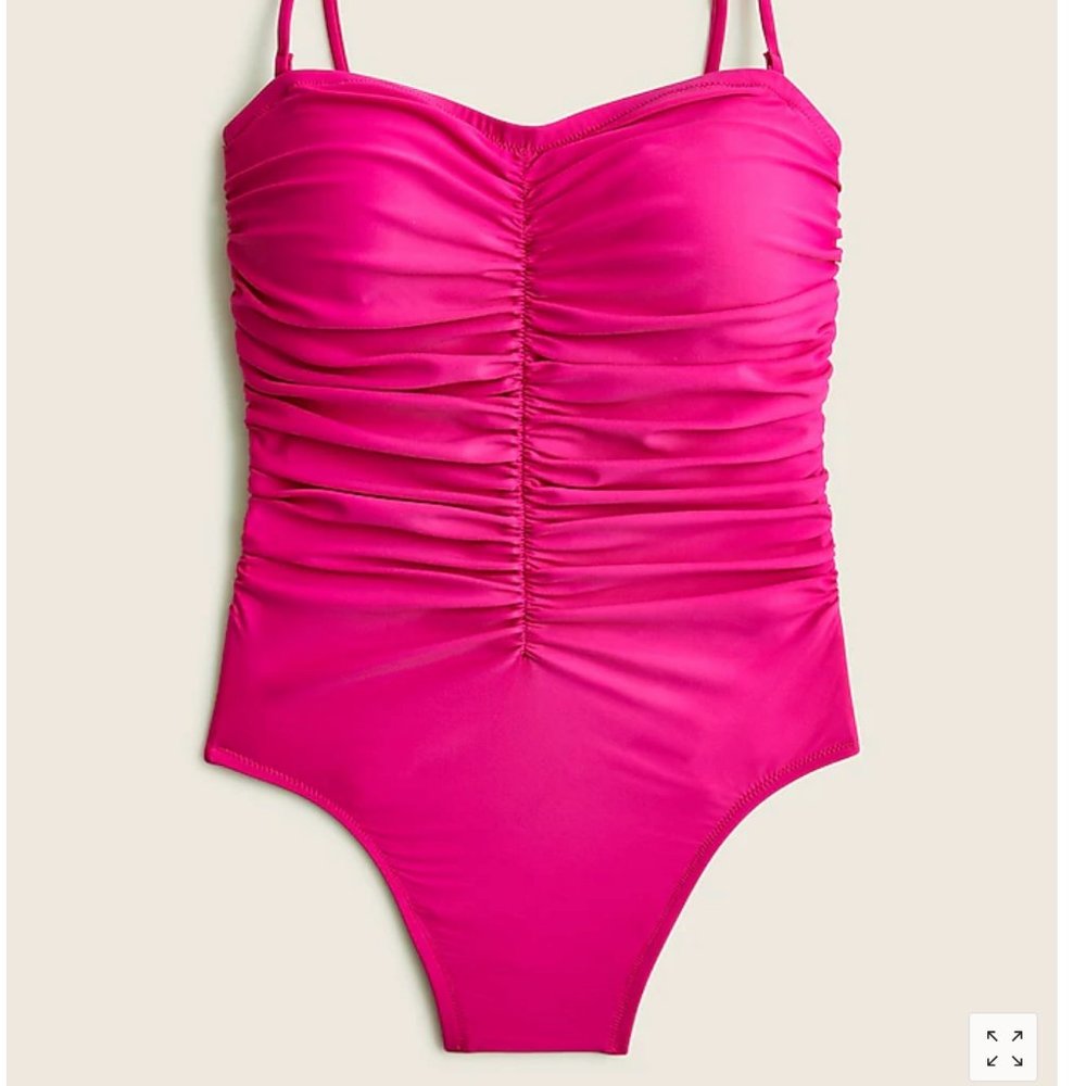 J. Crew Ruched sweetheart one-piece Swimsuit